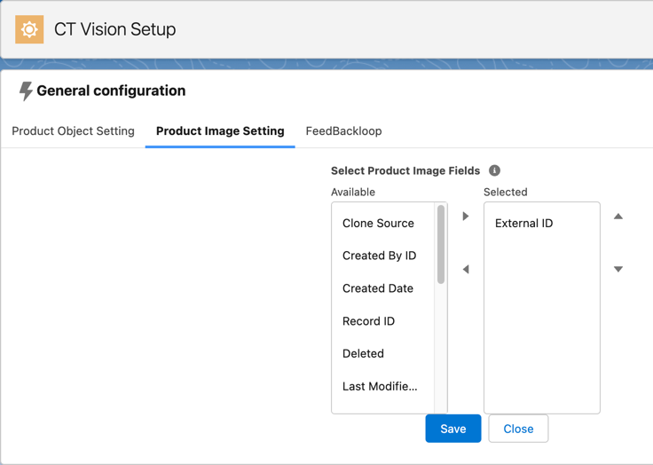 CT Vision General Configuration