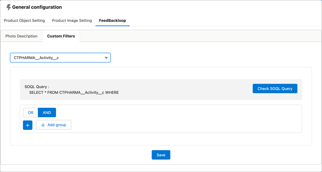 General Configuration Feedback Loop Custom Filters