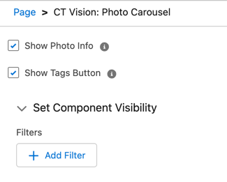 photo carousel component options