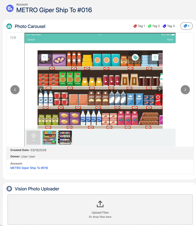 vision photo uploader carousel